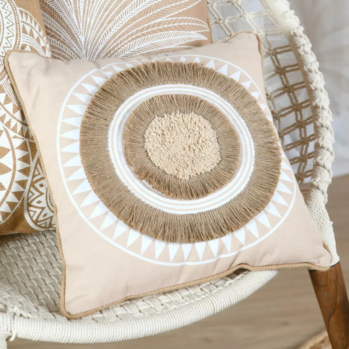 New Cuscino quadrato in cotone (40 x 40 cm) Mekong Cuscini E Fodere