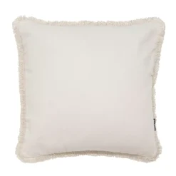Cuscino quadrato in cotone (45 x 45 cm) Pixel con frange Beige