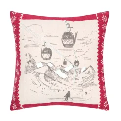 Cuscino quadrato in cotone (45 x 45 cm) Villard Ecru