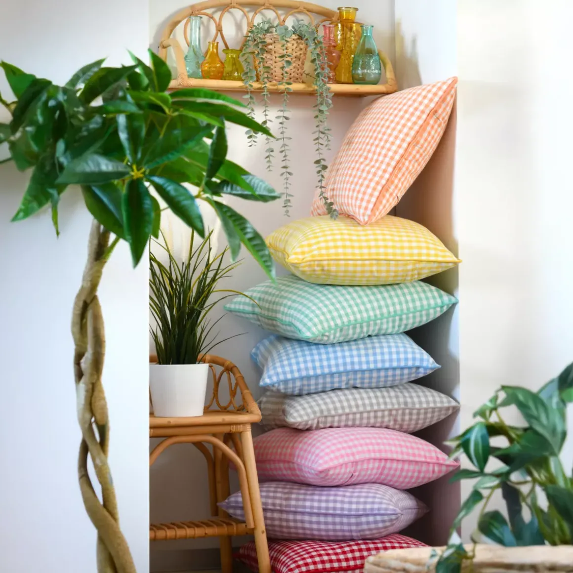 Cuscino Quadrato in Cotone (45 x 45 cm) Bardot Rosa
