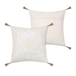 Cuscino quadrato in cotone (45 x 45 cm) Mekong Ecru