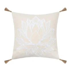 Cuscino quadrato in cotone (45 x 45 cm) Mekong Ecru