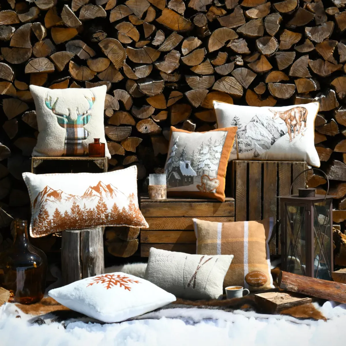 Outlet Cuscino quadrato in finta pelliccia Wildforest Cuscini E Fodere