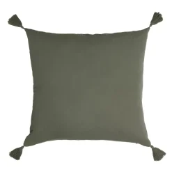 Cuscino quadrato in garza di cotone (60 x 60 cm) Gaia Verde rosmarino