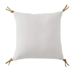 Cuscino quadrato lino lavato (45 cm) Louise Bianco