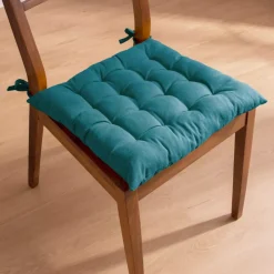 Best Cuscino quadrato per sedia in cotone (40 x 40 cm) Pixel Blu anatra Cuscini Per Sedia