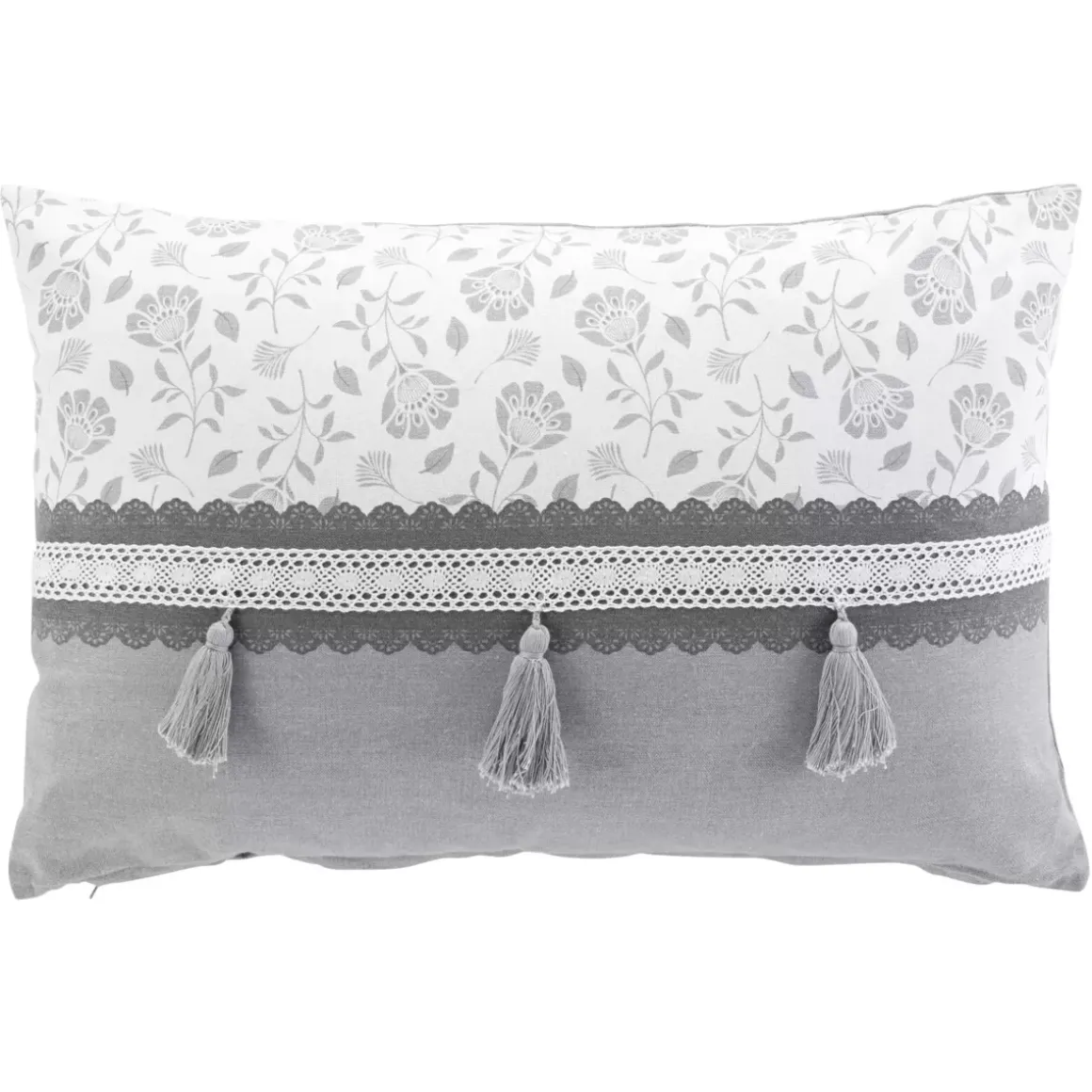 Cuscino rettangolare cotone (40 x 60 cm) Flavie Grigio