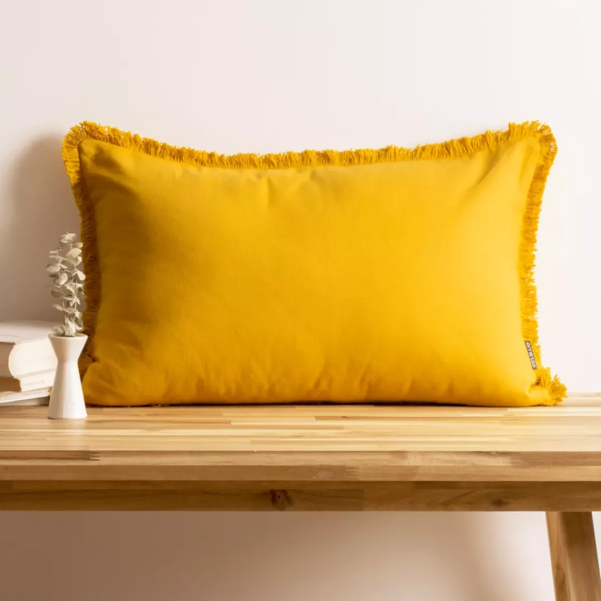 Hot Cuscino rettangolare in cotone (40 x 60 cm) Pixel con frange Cuscini E Fodere