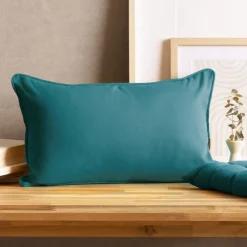 New Cuscino rettangolare in cotone (30 x 50 cm) Pixel Blu anatra Cuscini E Fodere