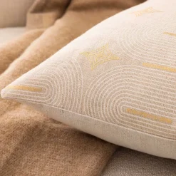 Cuscino rettangolare in cotone (40 x 60 cm) Ondine Bianco