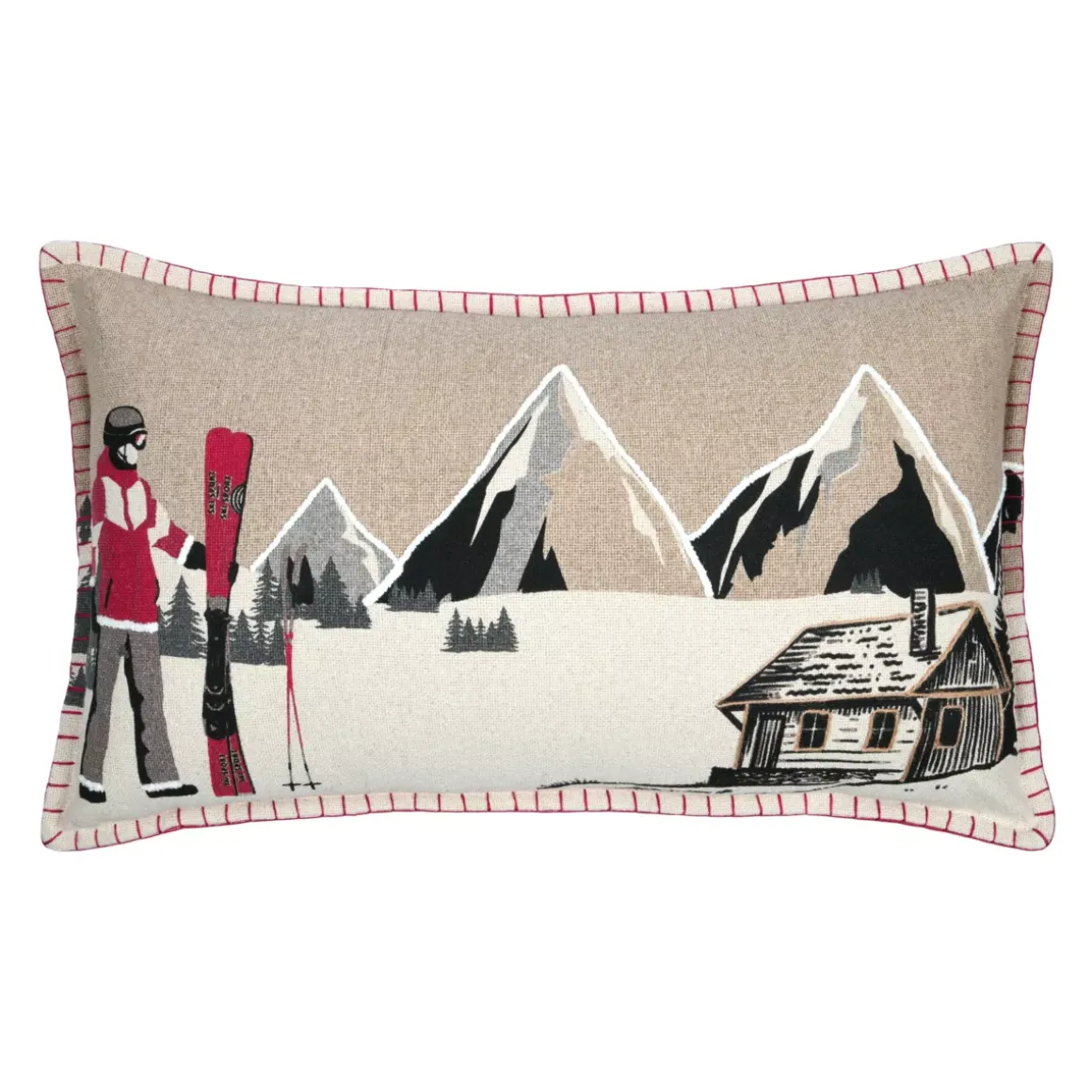 Cuscino rettangolare in cotone (35 x 60 cm) Villard Multicolore