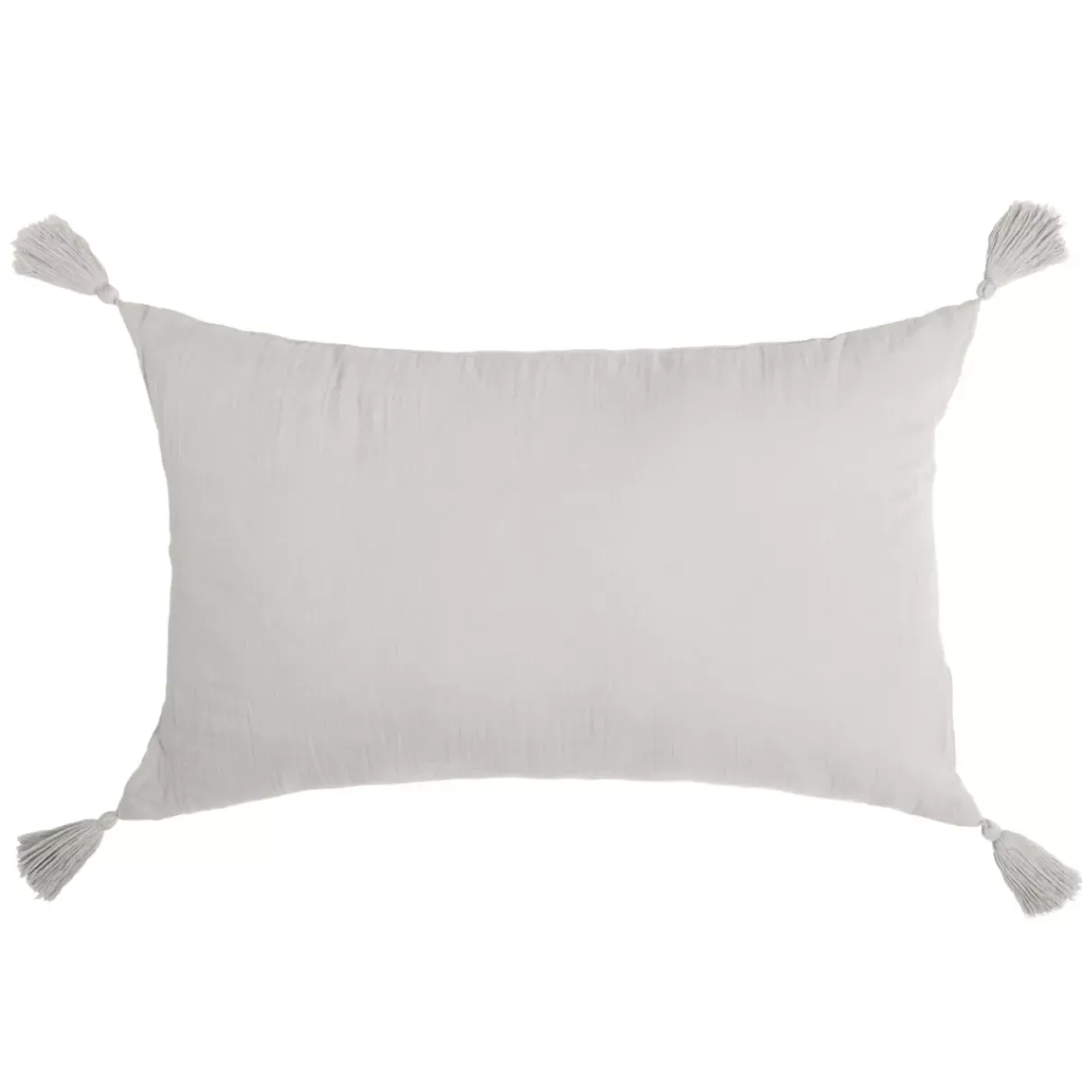 Discount Cuscino rettangolare in garza di cotone Gaia Grigio nuvola Cuscini E Fodere
