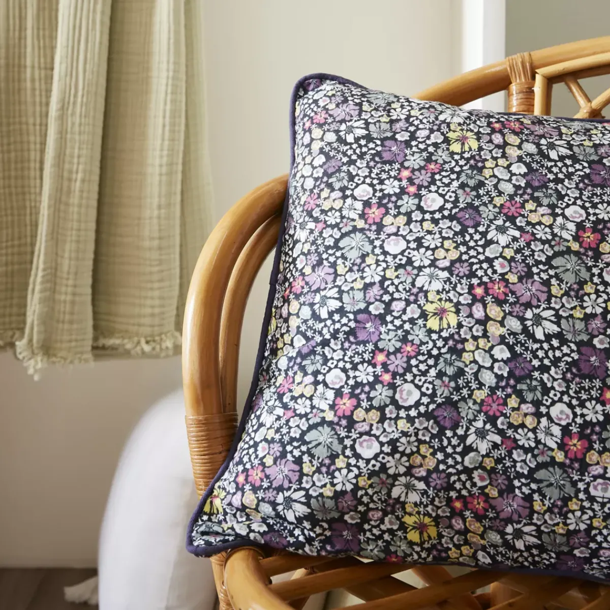 Clearance Cuscino rettangolare in garza di cotone (40 x 60 cm) Elya Cuscini E Fodere
