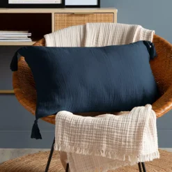 Discount Cuscino rettangolare in garza di cotone Gaia Cuscini E Fodere