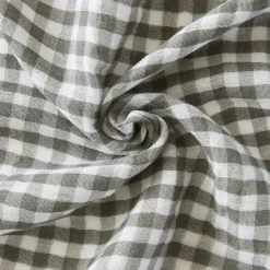 Cuscino rettangolare in garza di cotone (40 x 60 cm) Gaïa vichy Verde rosmarino