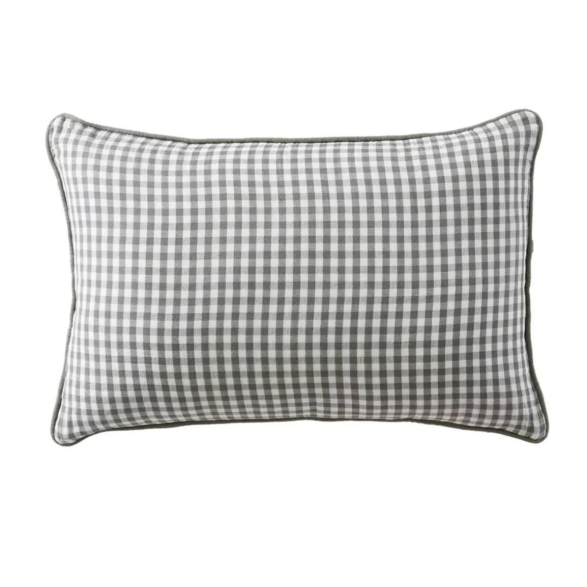 Cuscino rettangolare in garza di cotone (40 x 60 cm) Gaïa vichy Verde rosmarino