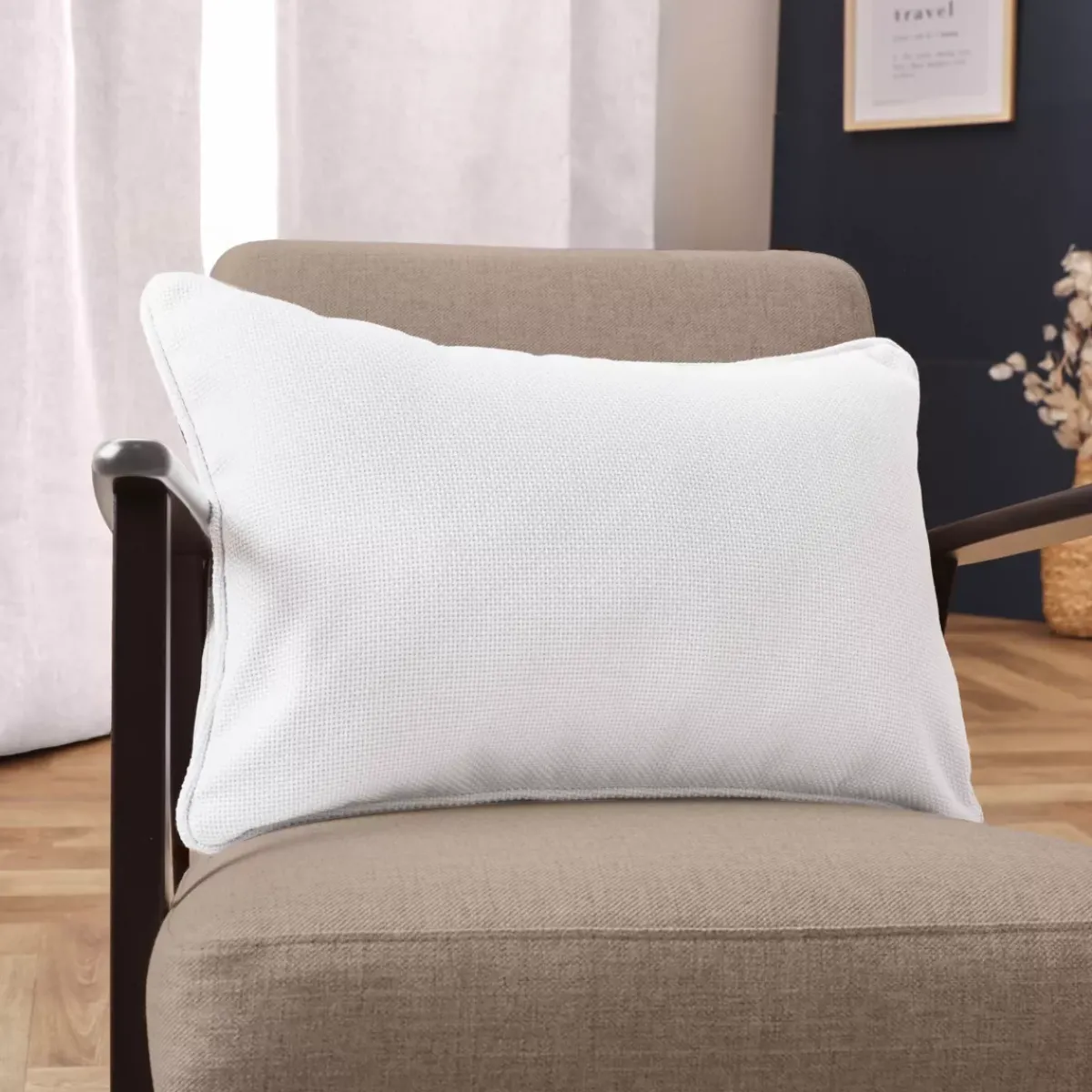 Cuscino rettangolare tessuto (40 x 60 cm) Alba perla Cuscini E Fodere