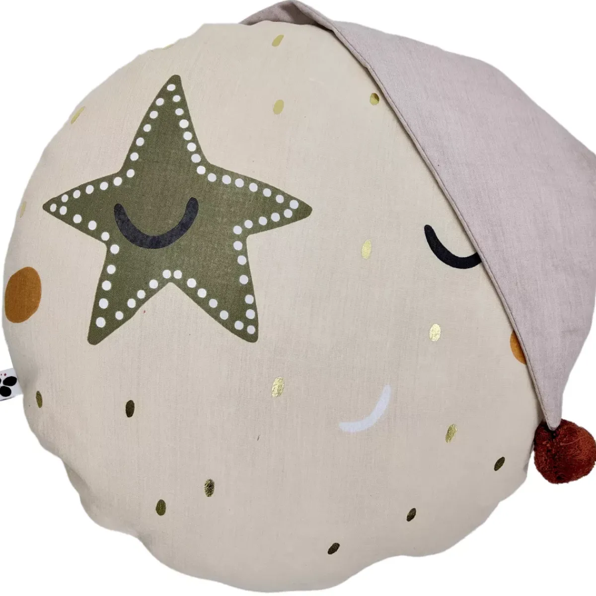 New Cuscino rotondo in cotone per bambini (40 cm) Sky Dream Tessile Arredo Bimbi