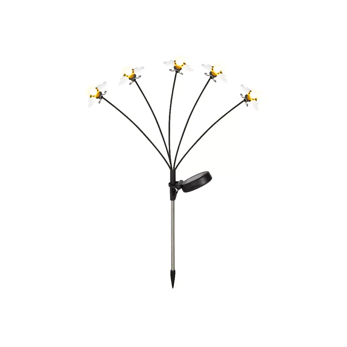 Decorazione luminosa Solare con picchetto (H60 cm) Api Giallo