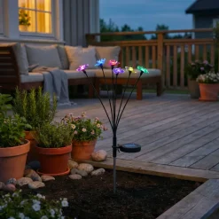 Decorazione luminosa Solare da infilare nel terreno (H70 cm) Flowers Multicolore