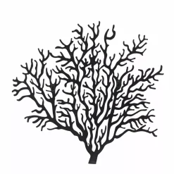 Decorazione murale in metallo (Alt 56 cm) Corallo Nero