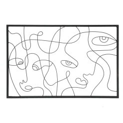 Decorazione murale in metallo (90 x Alt 60 cm) Poker face Nero