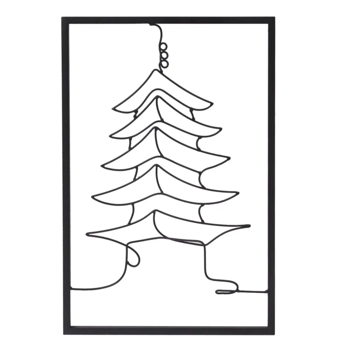 Decorazione murale in metallo (Alt 45 cm) Tempio Nero