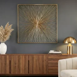 Decorazione murale in metallo (71 cm) Helionis Oro