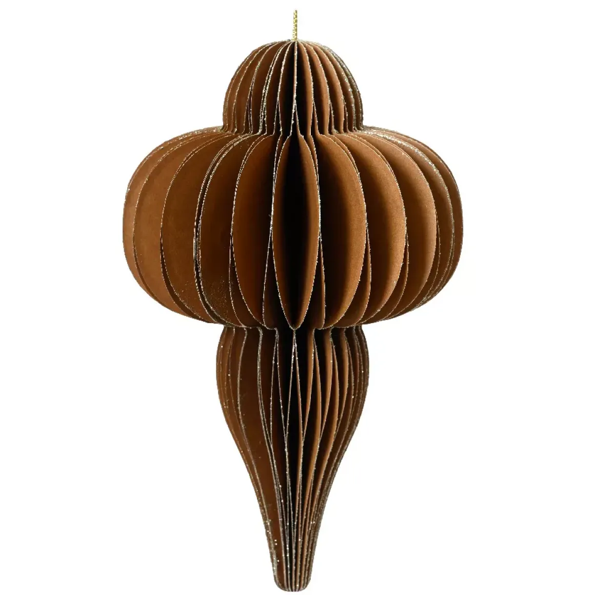 Decorazione natalizia da appendere in carta (H20 cm) con chiusura magnetica Marrone caffè