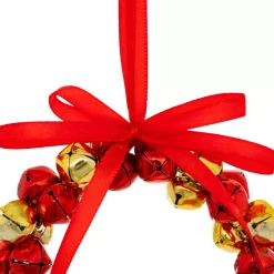 Decorazione natalizia da appendere in metallo (D10,5 cm) Campanelli Rosso