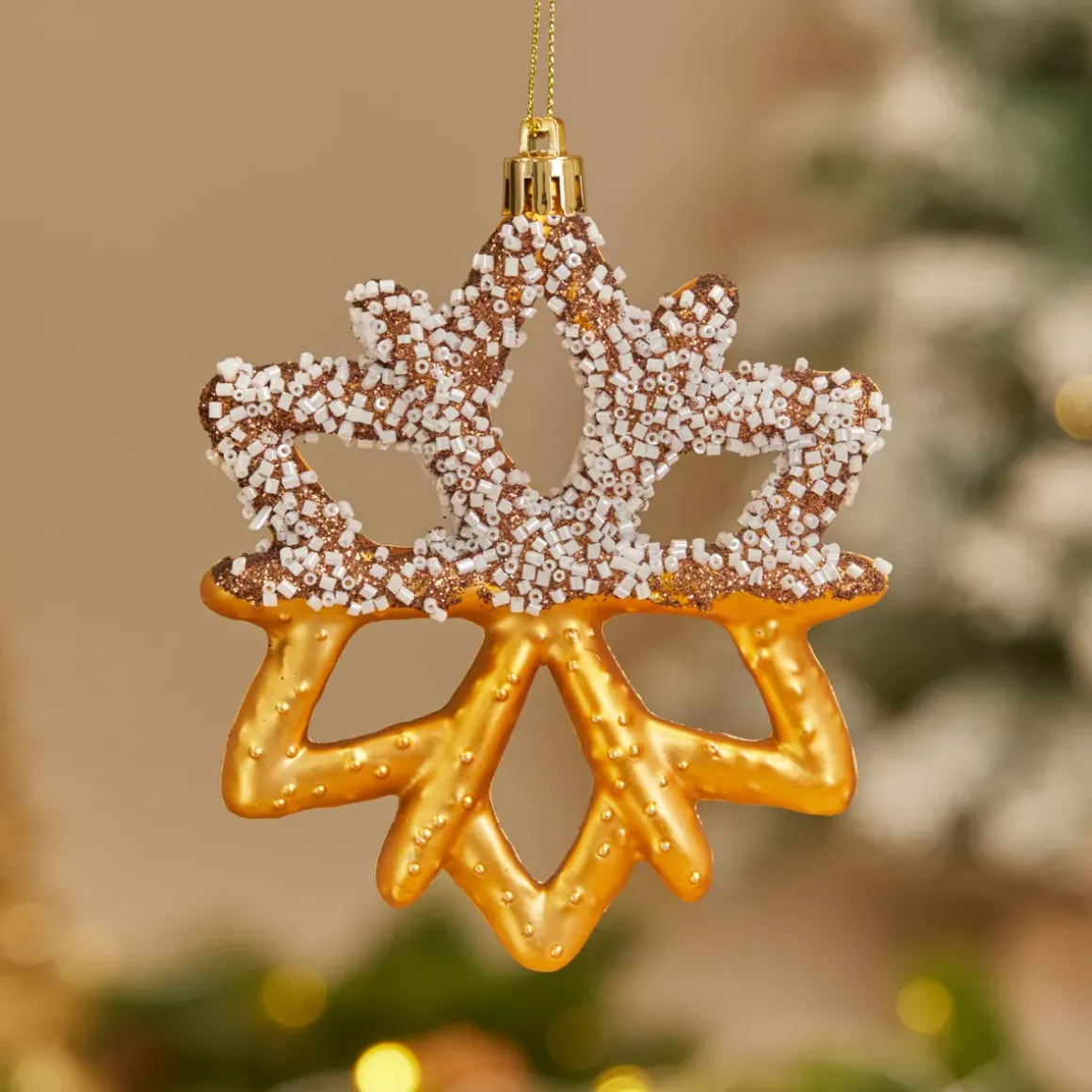 Decorazione natalizia da appendere (H13 cm) Fiocco goloso Cioccolato