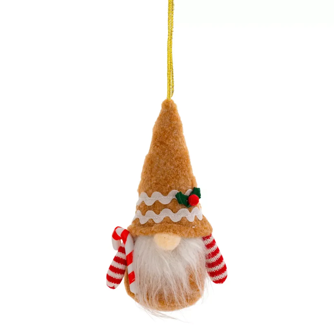 Decorazione natalizia da appendere (H14 cm) Folletto goloso Marrone chiaro