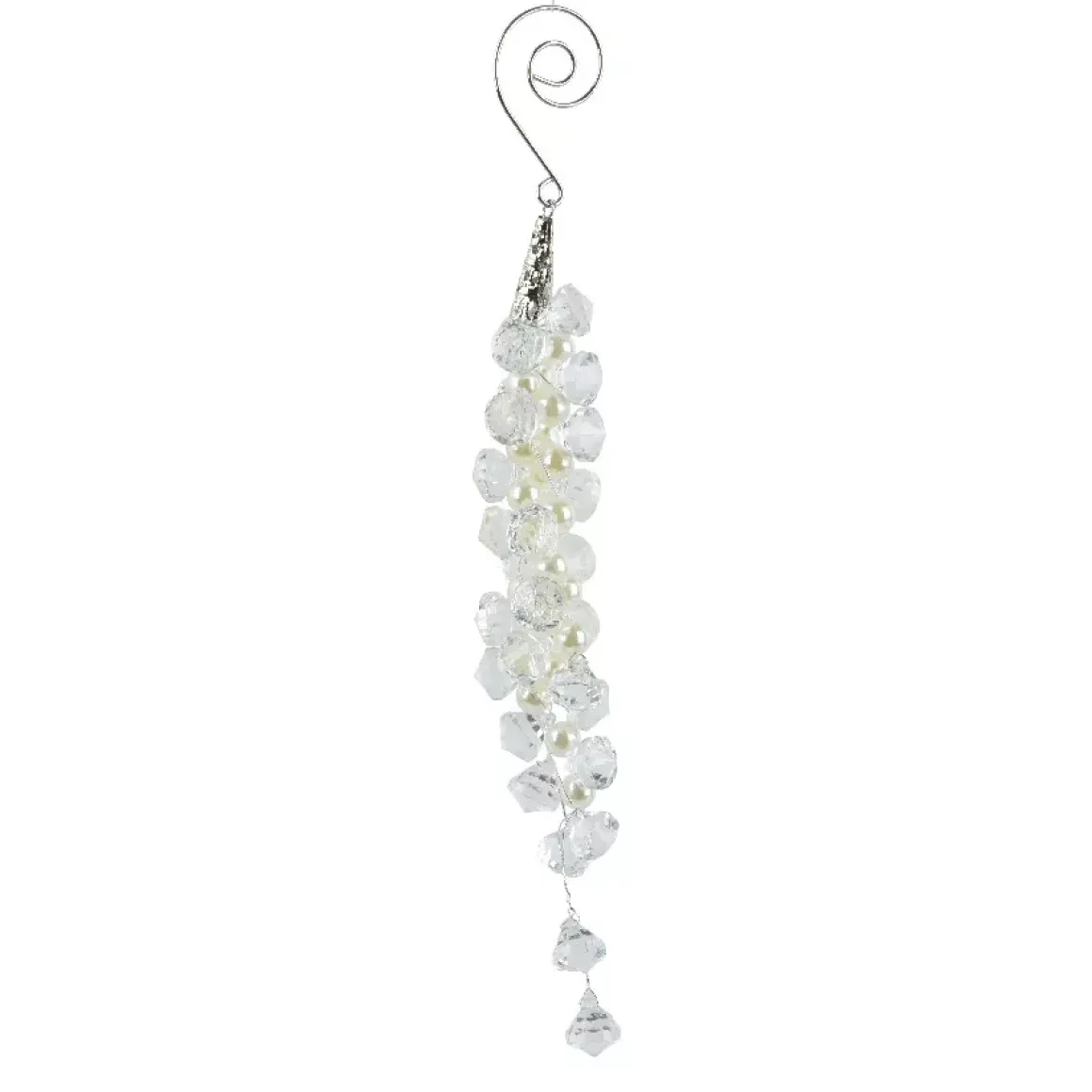 Decorazione natalizia da appendere (H15 cm) Diamanti di brina Trasparente