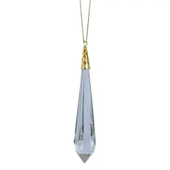 Decorazione natalizia da appendere (H19 cm) Prezioso stalattite Trasparente