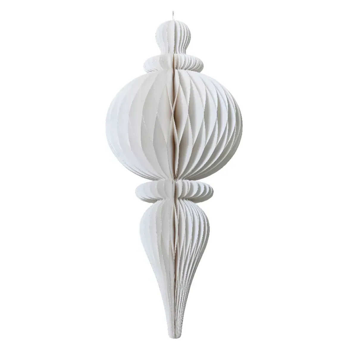 Decorazione natalizia da appendere in carta (H80 cm) con chiusura magnetica Bianca