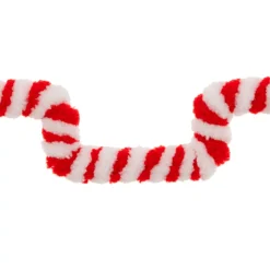 Decorazione natalizia sospesa in metallo (H15 cm) Albero di Natale zucchero filato Rosso e bianco