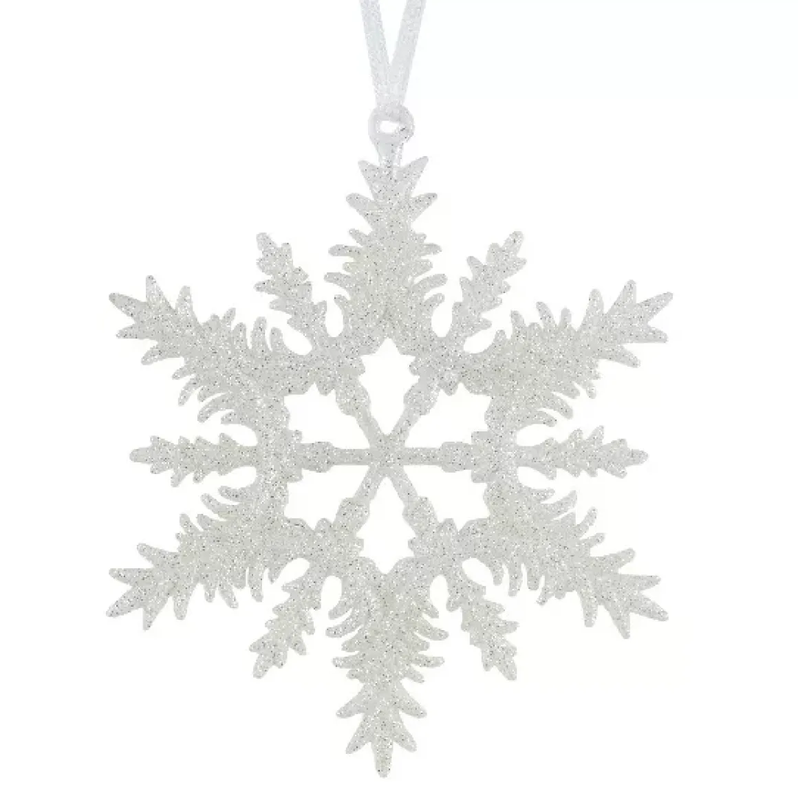 Decorazione natalizia sospesa (D13 cm) Fiocco di neve scintillante Perla glitterata
