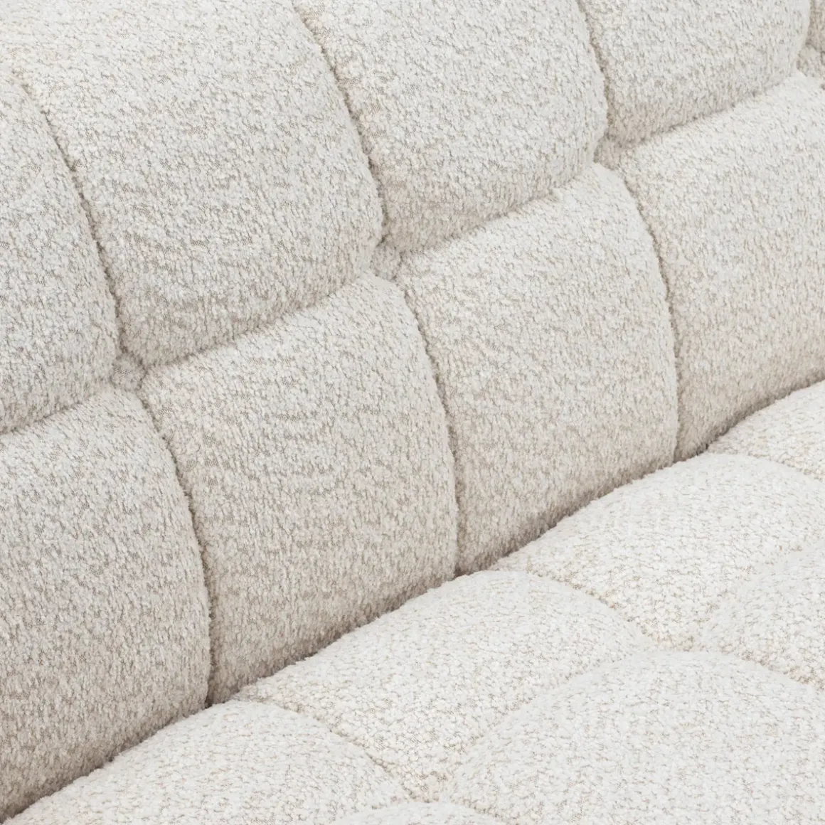 Divano a 3 posti in bouclé (200 cm) Rory Ecru