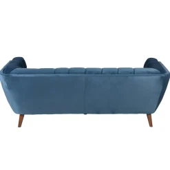 Divano a 3 posti in velluto (200 cm) Rory Blu scuro