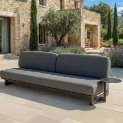 Clearance Divano da giardino in alluminio Long Beach Grigio Tavolini Da Giardino, Divani