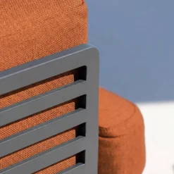 Sale Divano da giardino in alluminio Monte Carlo Grigio antracite e terracotta Tavolini Da Giardino, Divani