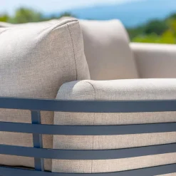 Sale Divano da giardino in alluminio Monte Carlo Grigio antracite e tortora Tavolini Da Giardino, Divani