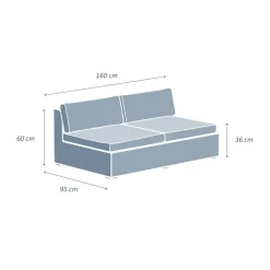Clearance Divano da giardino in resina intrecciata Palma Bianco e beige Tavolini Da Giardino, Divani
