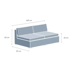 Clearance Divano da giardino in resina intrecciata Palma Grigio e tortora Tavolini Da Giardino, Divani
