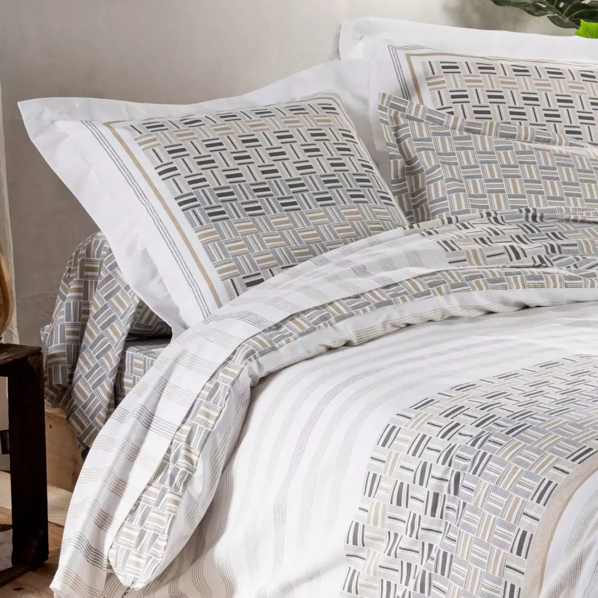New Federa cuscino a rullo cotone superiore (L200 cm) Diego Federe Cuscino Letto