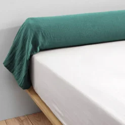 Clearance Federa cuscino a rullo garza di cotone (L185 cm) Gaïa Federe Cuscino Letto