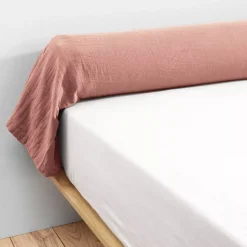 Outlet Federa cuscino a rullo garza di cotone (L185 cm) Gaïa Federe Cuscino Letto