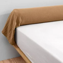 Federa cuscino a rullo garza di cotone (L185 cm) Gaïa Federe Cuscino Letto