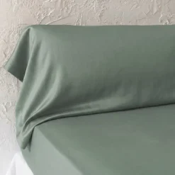 Online Federa cuscino a rullo in lyocell Tencel™ lavato (27 x 185 cm) Olivia Verde eucalipto Federe Cuscino Letto