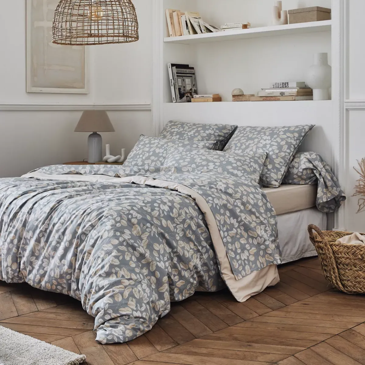 Outlet Federa cuscino a rullo in percalle di cotone (L200 cm) Lison Federe Cuscino Letto
